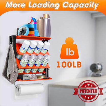 Ultrawall Spray Can Holder Rack, Steel Wall Mounted Spray Bottle Holder