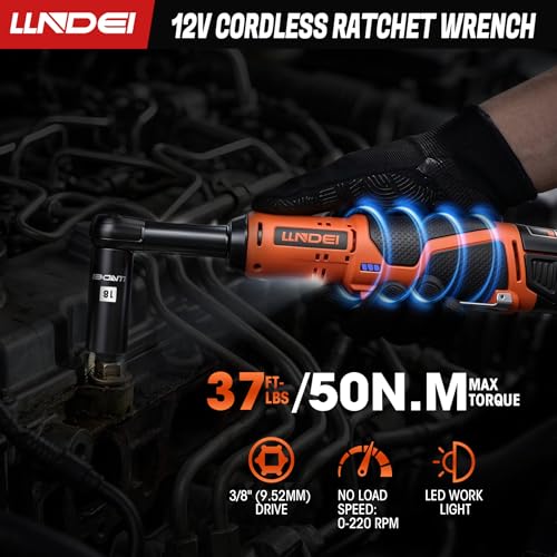 LLNDEI 3/8" Extended Reach Cordless Ratchet Set 102Pcs