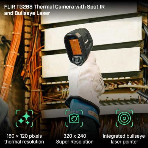 Flir TG268 Thermal Imaging Camera, 320x240 Spot IR, Bullseye Laser - style: TG268