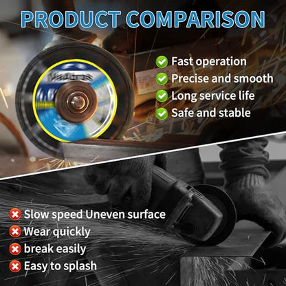 3-Pack 5" Diamond Multi-Purpose Saw Blades,Diamond Blade for Heavy Duty Angle Grinder Versatile Cutting Discs 7/8" Arbor for Metal Tile Marble Quartz Stone Metal Plastic Wet or Dry Use