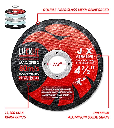Cut-Off Wheels Cutting Wheel Disc 4-1/2"x3/64''x7/8'' Thin Metal Stainless Steel Cutting Cut Off Disc Blades Grinding Wheel for Angle Grinders 50-Pack - style: 50PCS 4.5"x 0.045"x7/8"