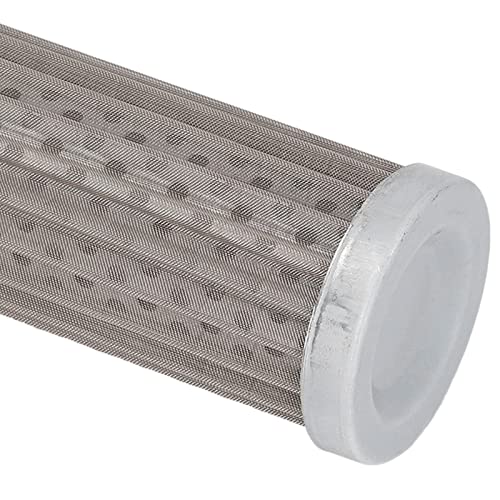 Oil Suction Strainer Filter Cartridge, 80x100x180μm Hydraulic Fuel Suction Valve Strainer Oil Filter Cartridge Metal Mesh Tube Connection Fuel Suction Filter for Automobile,