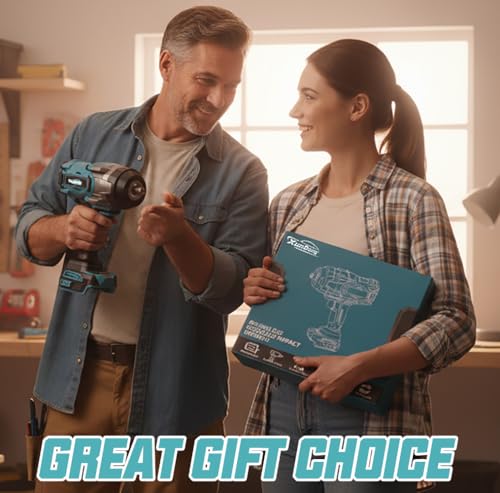 Cordless Impact Wrench 1/2" Compatible with Makita 18V Battery, 1600Ft-lbs(2200N.m) High Torque Impact Gun Heavy Duty, Brushless Electric Power Impact Driver with 4 Speed Modes & LED Work Light - size: 1/2" 2200NM Compatible with Makita