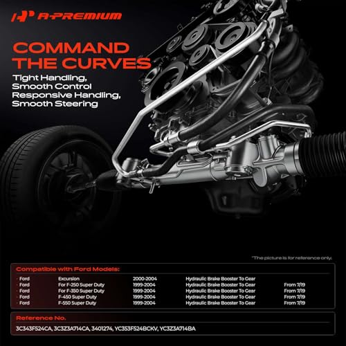 A-Premium Power Steering Pressure Hose Assembly Compatible with Ford