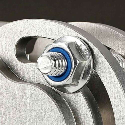 100PCS M8-1.25mm Hex Lock Nuts, Carbon Steel Nylon Insert Self-Locking Nuts, Zinc Plated Metric Fasteners for Automotive Machinery Equipment