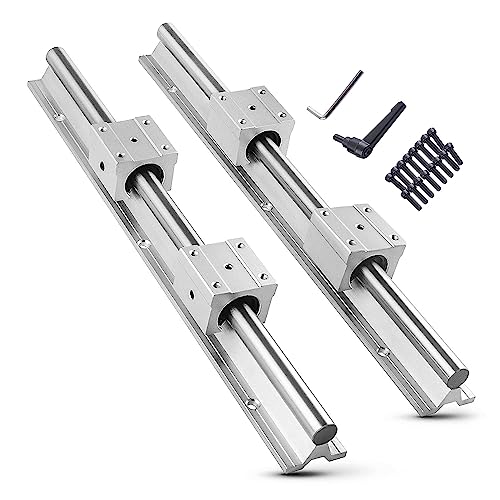 Linear Rail 2 Set SBR25 600mm 2Pcs Fully Supported Linear Rail Guide and 4Pcs SBR20UU Bearin Block Linear Slide Guide DIY CNC Parts - size: 600mm, style: SBR25 Linear Rail