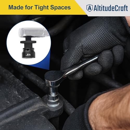 Low Profile Impact Socket Adapter Set for Tight Spaces