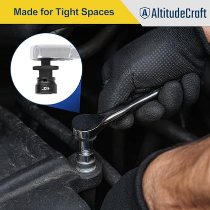 Low Profile Impact Socket Adapter Set for Tight Spaces