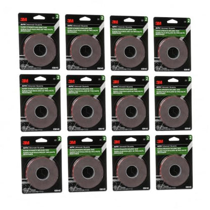 3M Super Strength Molding Tape 3614, 1/2 in x 15 ft, 12 Rolls - size: 12 Pack