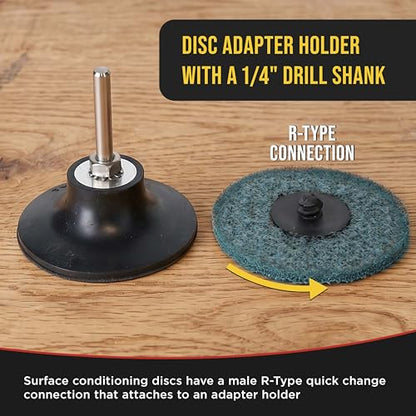 Dura-Gold 3" Surface Conditioning Discs Blue Fine Sanding Grit, Box of 25 - style: Fine