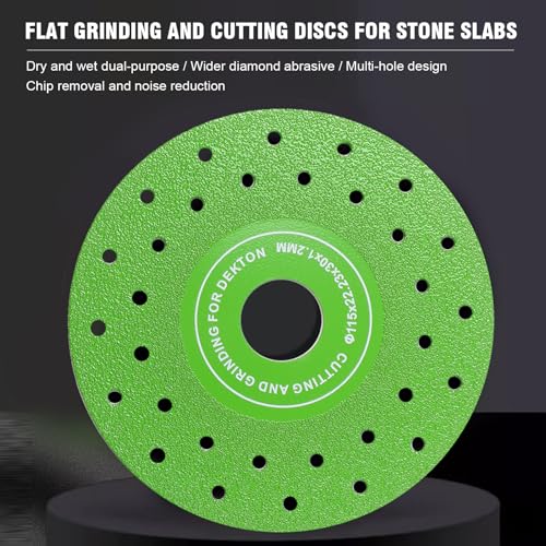 3PCS 4.5" Ultra Thin Diamond Grinding Discs Air Brazed Cutting Blades for Ceramic/Glass/Marble/Granite Angle Grinder Saw Blade Set (3)