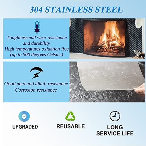 ovsor 30 Mesh Stainless Steel Mesh Roll - 2Pcs 16×50 inches (40.6×127cm) Professional Woven Wire Mesh, Sifting Screen Not Easy to Rust for DIY Project, Floor, Wall, Hole, Garden, Vent Cover