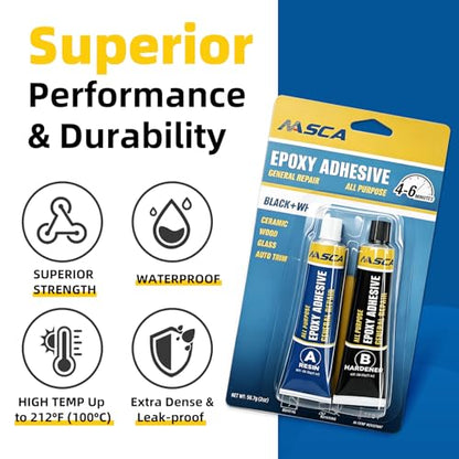 NASCA 2 Part Epoxy Glue, Fast Setting Grey Epoxy Adhesive, 2 oz