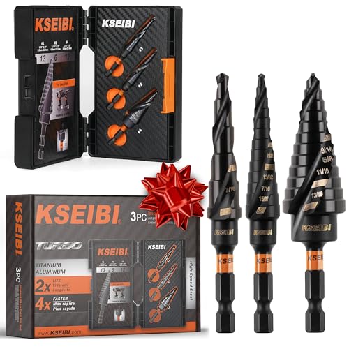 KSEIBI 598240 Industrial Grade Unibit 3-Pieces Step Drill Bits Set - style: 3-Pcs Set