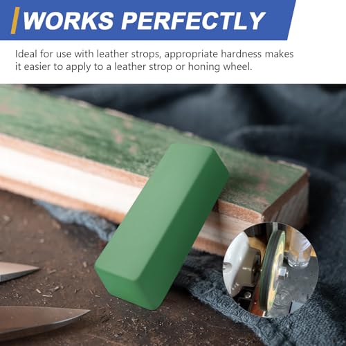 SCOTTCHEN Stropping Compound, 4 Oz, Fine Green Buffing Polishing Compound, Leather Strop Compound, Honing Compound for Knife Polishing-3Pack - size: 4 Oz. - Fine Green