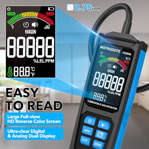 Gas Leak Detector, Propane Detector with Audible & Visual Alarm