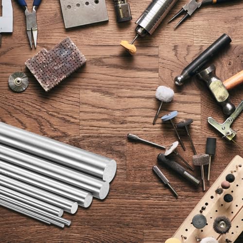 uxcell 10Pcs Round Steel Rods, 4.2mm x 100mm High Speed Steel (HSS) Aluminium Rod Steel Bar for Shaft Gear Drill Lathes Boring Machine - size: 4.2mm x 100mm