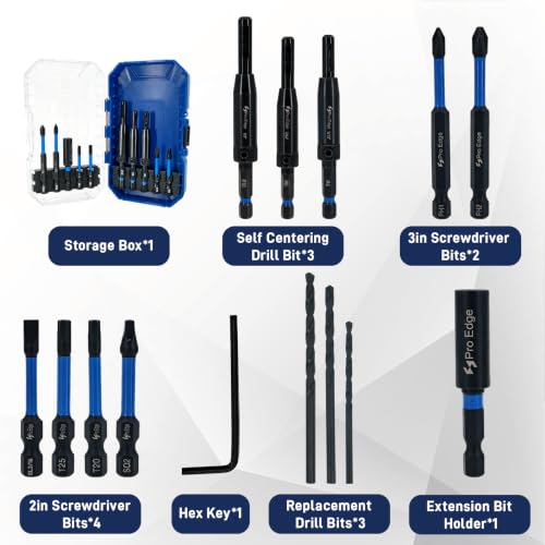 14pcs Self Centering Drill Bit Set 1/4 Inch Hex Shank VIX Bit - size: 6#-10#