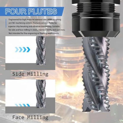 NZ 5/16" 4-Flute Roughing End Mill - size: 5/16*13/16*2-1/2*4F