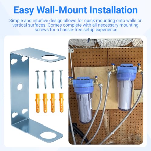 Water Filter Wall Mount Bracket for Standard 3/4" Filter Housings (2 Pack
