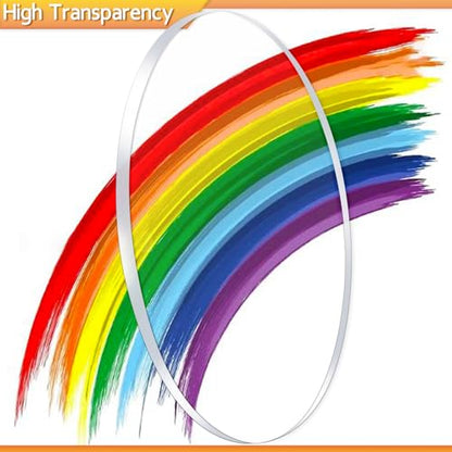 2 Pieces 1/4" Clear Circle Acrylic Sheet,8 Inch Diameter Plexiglass Sheets Round for Cake Discs,Plexiglass Table Top, Backdrops and DIY Display Projects Craft - size: 8 Inch Diameter, 1/4" Thick