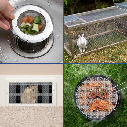 30 Mesh 304 Stainless Steel Mesh Screen, 15.7in x 142in Wire Screen Mesh - size: 15.7in x 142in(40x360cm), style: 30mesh x 0.23mm