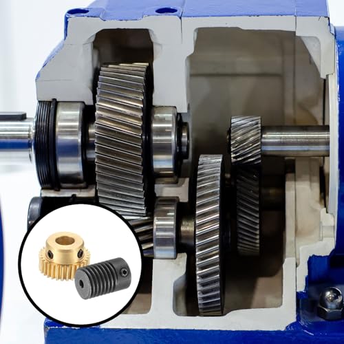 uxcell Worm Gear Set Right Rotation 30T 0.5 Module 1:30 Reduction Rate - size: Gear-6mm, Rod-3mm Bore, style: 0.5M-30T