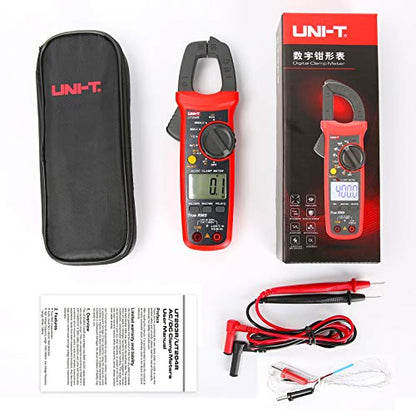 UNI-T UT204R Digital Clamp Meter, Auto Ranging TRMS 6000 Counts NCV Volt Amp Meter with AC/DC Ohm Diode Capacitance Resistance Temperature Frequency Continuity Test - size: UT204R