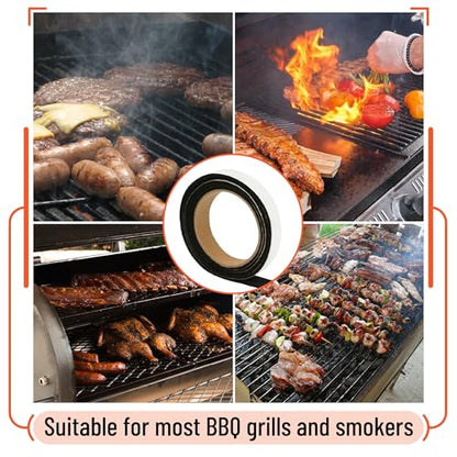 UNCO- Grill Gasket, 3/4"x 1/8", 2 Pack, 5 ft, Smoker Gasket Sealer High Temp, Easy to Cut, Strong Adhesion, Suitable for Most BBQ Grills and Smokers - color: Black, size: 3/4"x1/8" 5 Ft, 2 Pack
