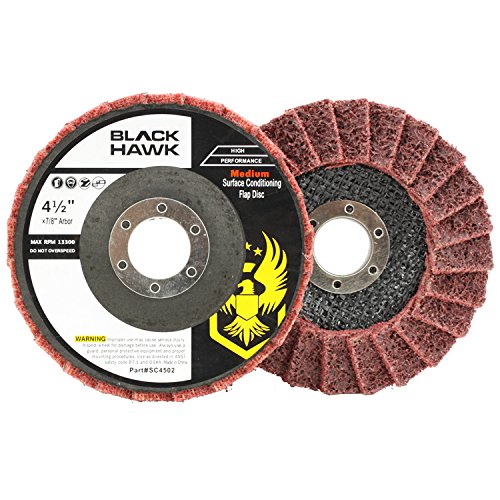 BHA 4-1/2 x 7/8 Surface Conditioning Flap Disc, Red Medium - 5 Pack - color: Red / Maroon