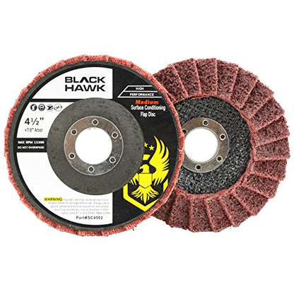 BHA 4-1/2 x 7/8 Surface Conditioning Flap Disc, Red Medium - 5 Pack - color: Red / Maroon