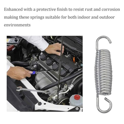 2Pcs Extended Tension Spring Wire Diameter 0.12", OD 0.87", Free Length 4" Steel Compressed Springs Heavy Duty with Dual Hook or Replacement Parts,Machinery Furniture - size: 3*22*100mm
