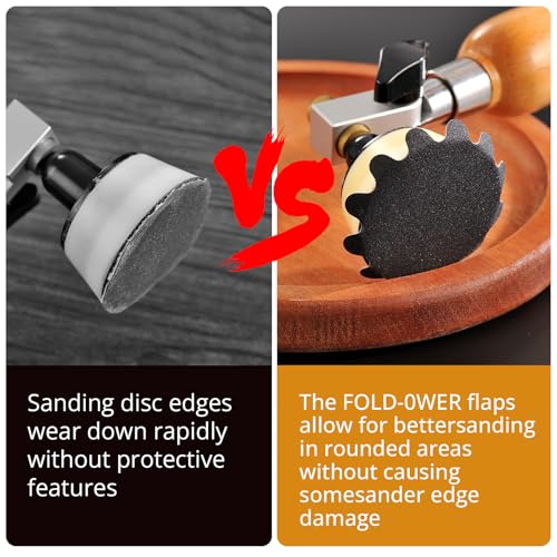 2 Inch Sanding Discs 50Pcs, 320 Grit Flex Edge Wavy Sandpaper - style: 320 Grit