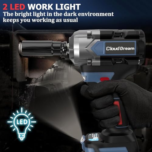 1/2-Inch Cordless Impact Wrench, 1000 Nm, Brushless (No Battery Included) - color: 1000n(no Battery Included)