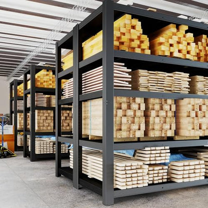 84" H 5-Tier Heavy Duty Storage Shelves, 3000LBS Capacity Adjustable Metal Industrial Garage Shelving Units,Freestanding Storage Rack for Shop and Warehouse, 84" H x 55" W x 24" D - size: 84"H × 55"W × 24"D