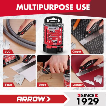 ARROW 100-Pack Utility Knife Blades, SK2 Steel Replacement Blades