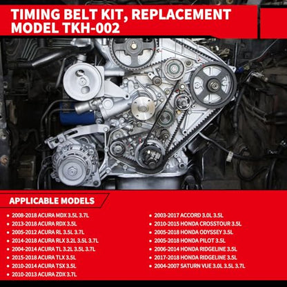 Timing Belt Kit with Water Pump Replacement for: TKH-002 - size: 2008-2018 MDX