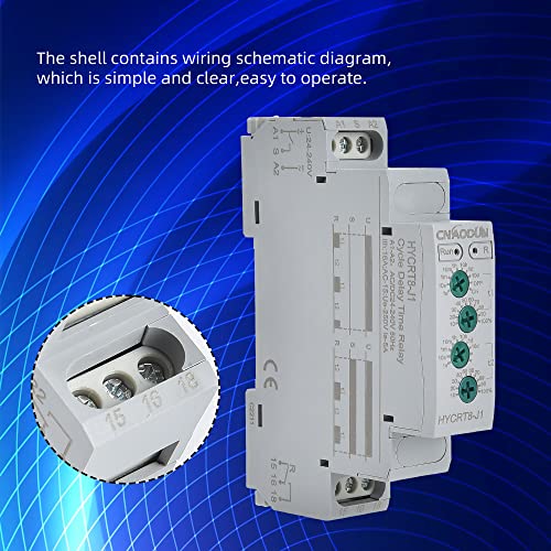 CNAODUN Asymmetric Cycle Time Relay HYCRT8-J1 0.1s-10days AC/DC 24-240V Cycle Time Delay Relay DIN Rail Mount Type - size: HYCRT8-J1,Cycle Delay
