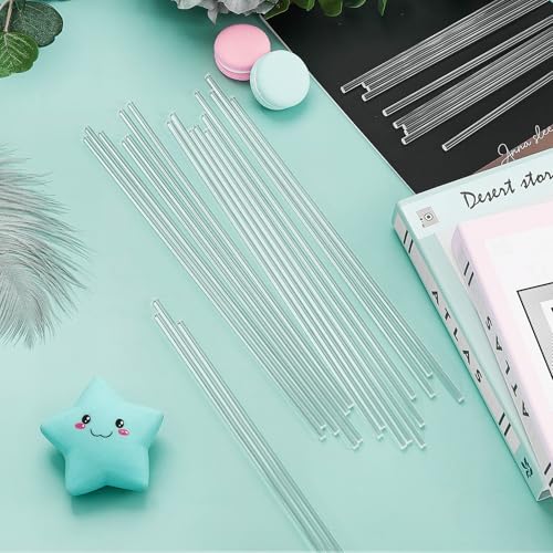 Zopeal 30 Pcs 12" Clear Acrylic Dowel Rod for Craft,0.2'' /5mm Diameter - size: 0.20 Inch (5 mm) Diameter
