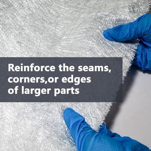 1.5oz Fiberglass Chopped Strand Mat – 4" x 360" Cloth Roll – 450gsm E-Glass Repair Cloth for Seams, Cracks, Auto Body Reinforcement | Polyester & Vinyl Ester Resin Compatible - size: 4" x 360"