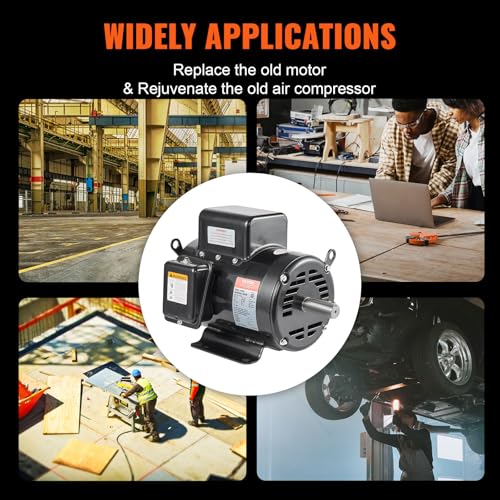 VEVOR 7.5HP Air Compressor Electric Motor, 230V 31.6A 3450RPM 184T Frame - size: 7.5P-.2.75''Shaft Length