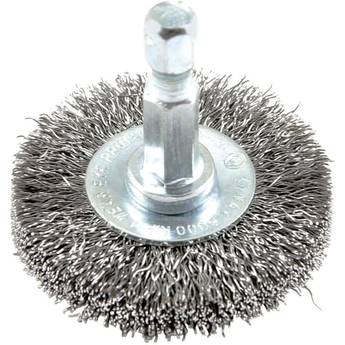 Forney 72726 Wire Wheel Brush, Fine Crimped with 1/4-Inch Hex Shank, 1-1/2-Inch-by-.008-Inch - size: 1 Count (Pack of 1)