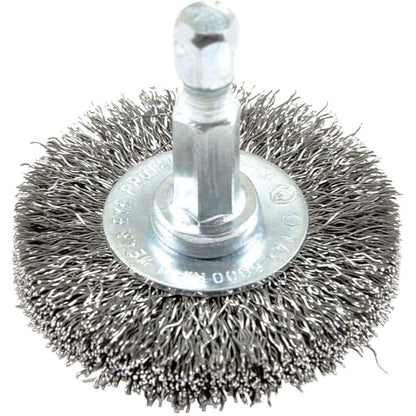 Forney 72726 Wire Wheel Brush, Fine Crimped with 1/4-Inch Hex Shank, 1-1/2-Inch-by-.008-Inch - size: 1 Count (Pack of 1)