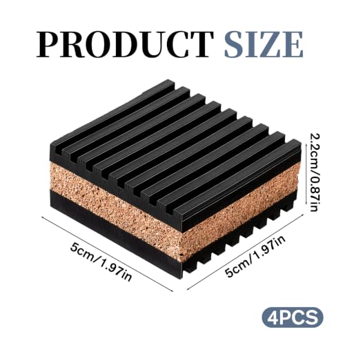 Turntable Isolation Pads Cork Soundproofing Mats