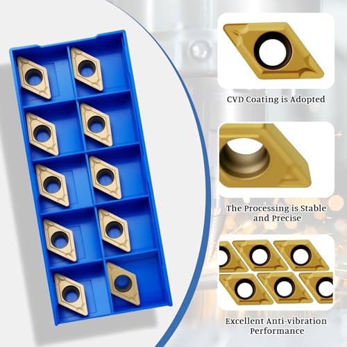 DCMT11T308 DCMT32.52 Carbide Turning Inserts, Multilayer Coated DCMT Insert - size: DCMT32.52 DCMT11T308