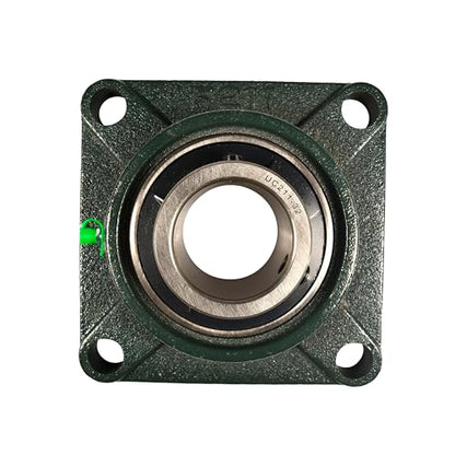 HQRP UCF211-32 Pillow Block Bearing 2-inch Bore, 4-Bolt Flange Mounted, Solid Base, Self-Alignment, Square