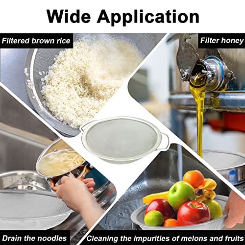 4 Packs Fine Mesh Paint Strainer 60 Mesh Stainless Steel Paint Filter Emulsion Honey Funnel Filter Cover Fits 5 Gallon Paint Bucket Filter Tool Insert