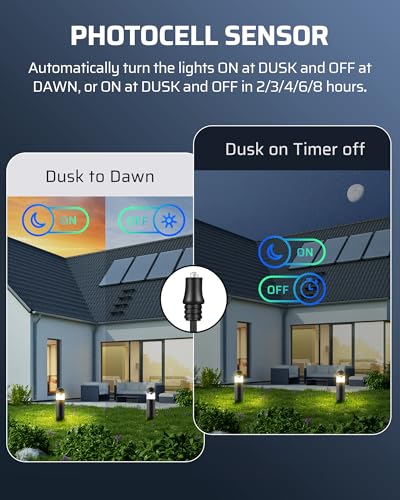 DEWENWILS 300W Low Voltage Transformer with Photocell Sensor & Timer - style: 300W
