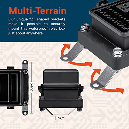 True MODS 12V Automotive Waterproof Fuse Relay Box for 5-Pin Relays - style: Box Only