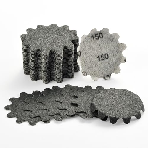 2 Inch Sanding Discs 50Pcs, 150 Grit Flex Edge Wavy Sandpaper - style: 150 Grit